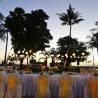 The Patra dinner reception by the pool